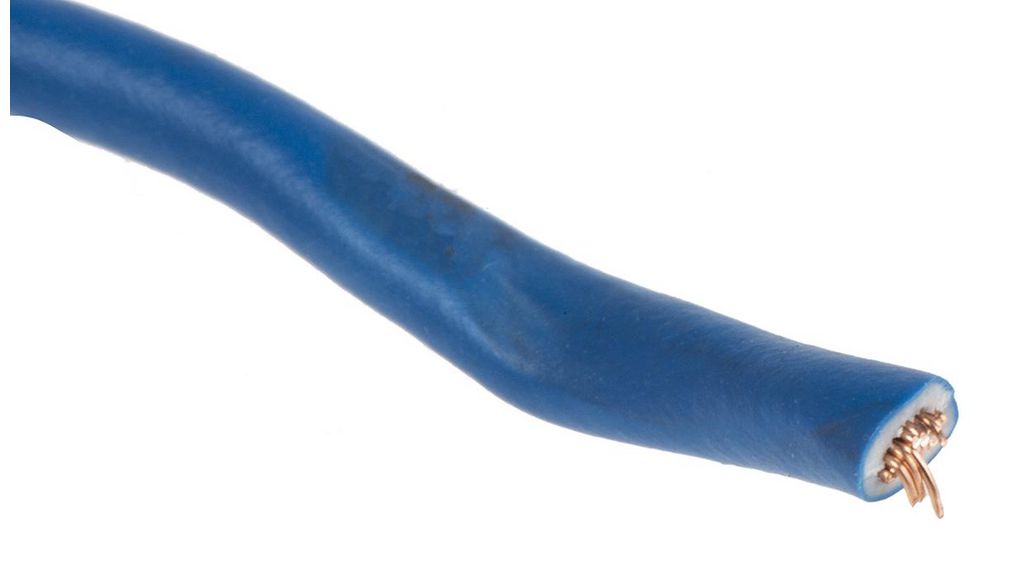 Litze PVC 1.5mm² Kupfer Blau 100m