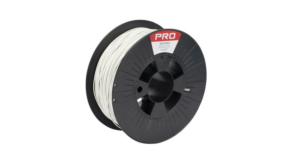 3D Printer Filament, PLA, 1.75mm, Light Grey, 1kg