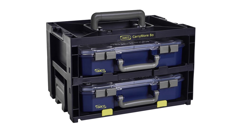 Storage and Transport System CarryMore 80x2, 386x263x241mm, Black