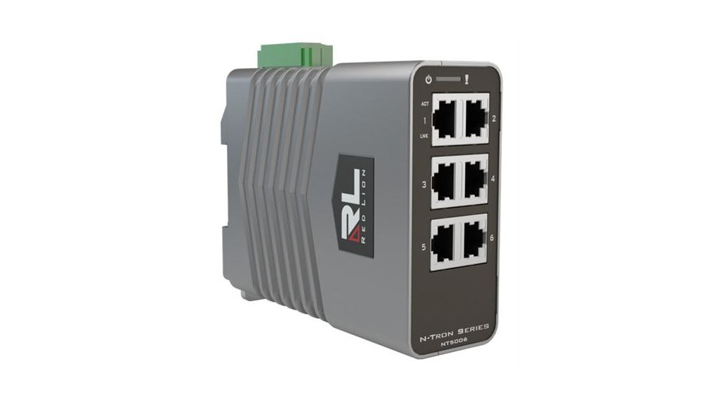 Ipari Ethernet-kapcsoló, RJ45 portok 6, 1Gbps, Felügyelt