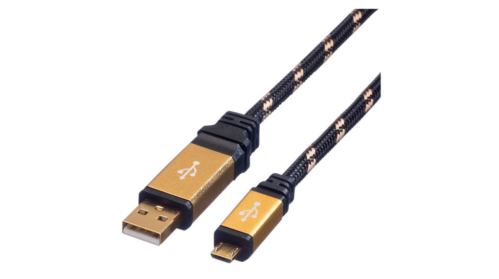 InLine Micro-USB 2.0 Kabel – 0,5 M, Schwarz, Mit Vergoldeten Kontakten – Für Smartphones, Tablets & Mehr