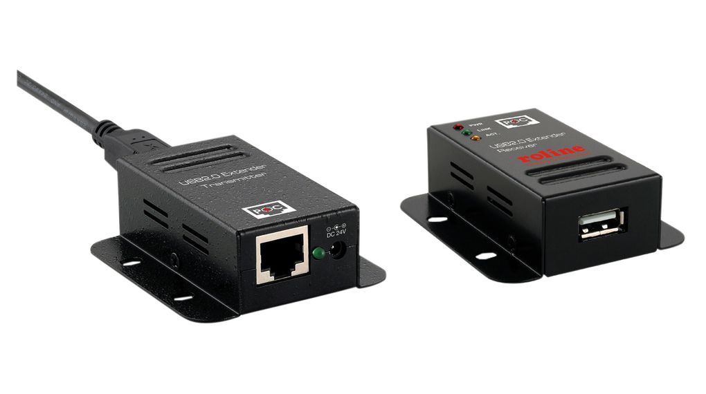 slank Mor brydning 12.04.1102 | Roline Green USB 2.0-extender via Ethernet, 1 port, PoC 50m |  Elfa Distrelec Danmark