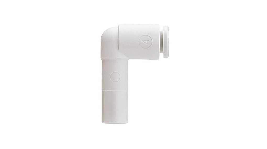 SMC KQ2 Series Elbow Tube-toTube Adaptor, Push In 4 mm to Push In 6 mm, Tube-to-Tube Connection Style