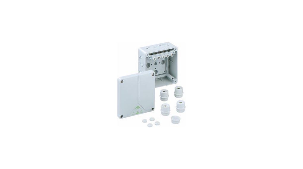 Junction Box, 6mm², 110x110x67mm, Cable Entries 9, Polystyrene