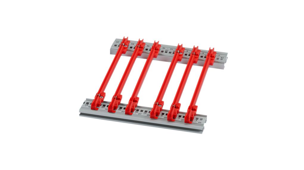 Guide Rail Standard Type, Polycarbonate, 160mm, Red, Pack of 10 pieces