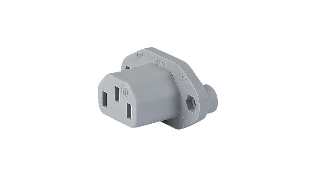 Einbau-Gerätestecker C13, F-Typ, 250V