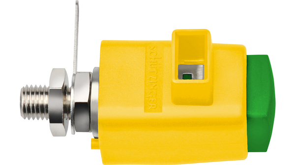 Quick-release terminal 4mm 16A 300V Green / Yellow