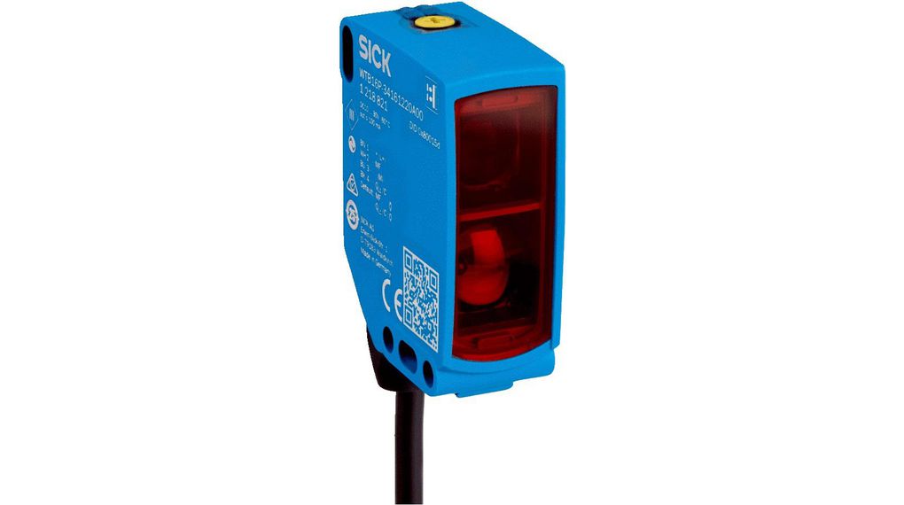 Fotoelektrisk sensor Push-pull 1m 500us 30V 100mA Punkt-LED, synligt rött ljus Kabel, 2 m IP66 / IP67 / IP69 W16