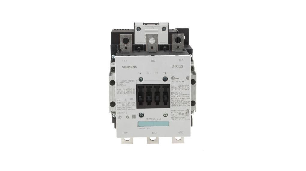 3RT1 Series Contactor, 230 V ac Coil, 3-Pole, 185 A, 90 kW, 3NO, 400 V ac