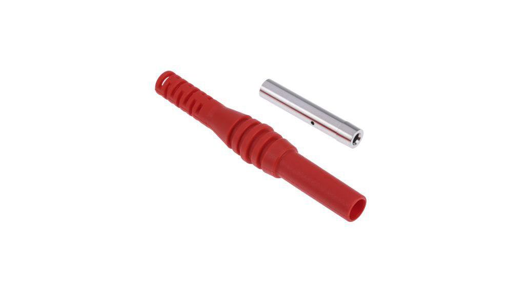 Staubli Red Female Banana Socket, 4 mm Connector, Solder Termination, 19A, 1000V, Nickel Plating
