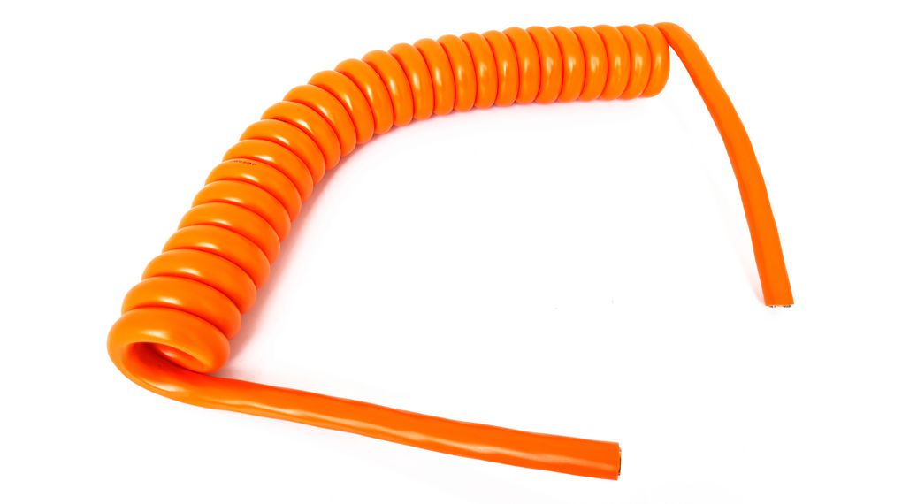 Spiral Cable 5x 6mm² Orange 500mm ... 2m