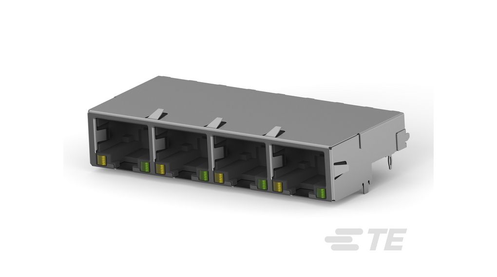 1888251-2 | TE Connectivity - AMP Modular Connector with Green/Yellow ...