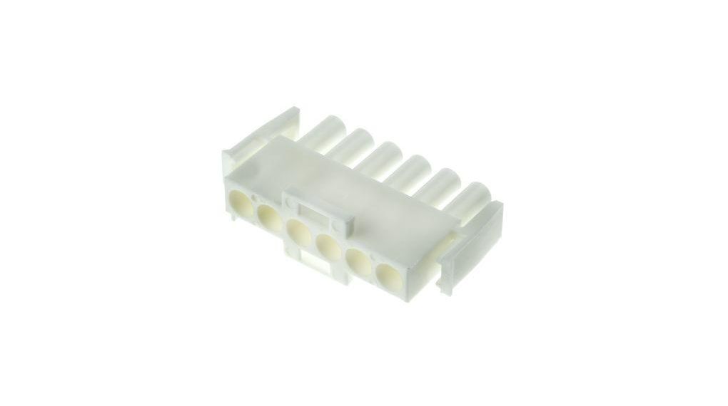 TE Connectivity, Universal MATE-N-LOK Male Connector Housing, 6.35mm Pitch, 6 Way, 1 Row