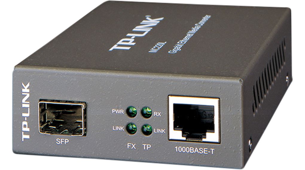 Mediamuunnin, Ethernet - Kuitu, monitila / Kuitu, yksi tila, Kuituportit 1SFP