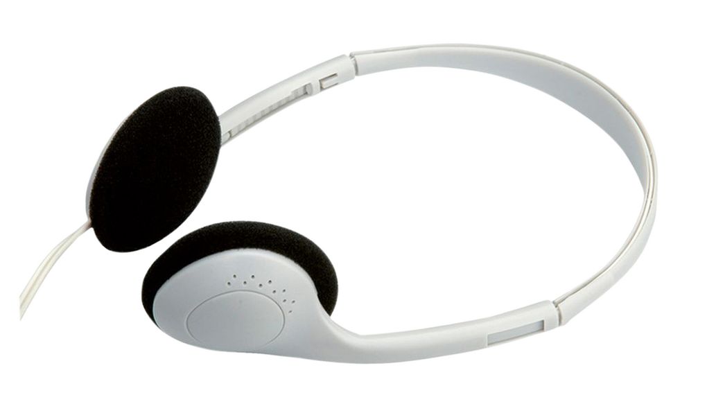 Écouteurs, On-Ear, 20kHz, Fiche jack stéréo 3,5 mm, Blanc