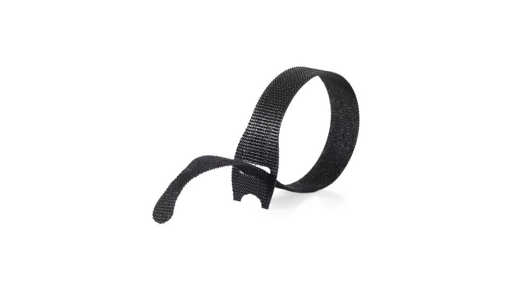 Reusable Cable Tie 200 x 15mm Fabric Black