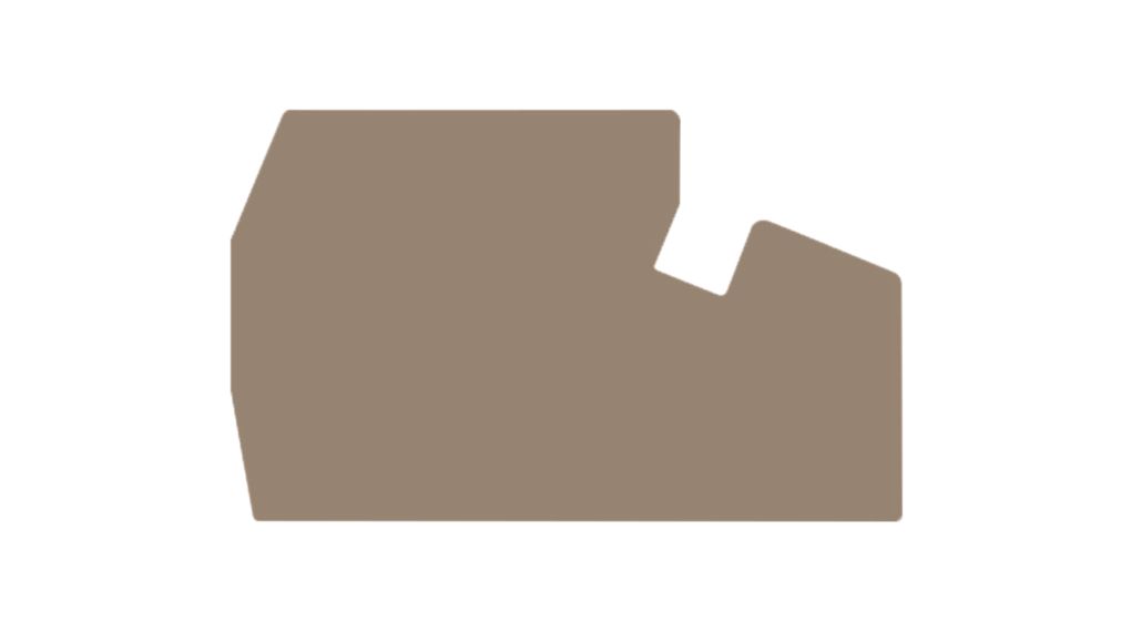Endplatte, Dunkles Beige, 65 x 2.5mm, Packung à 10 Stück