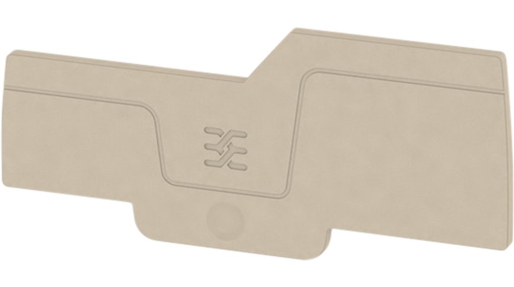 End Plate, Dark Beige, 78 x 34.8mm, PU=Pack of 50 pieces