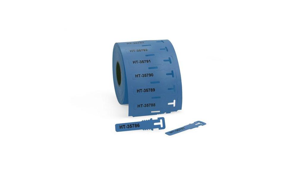 HellermannTyton, 556-80586 TAGPU12X74-LOOP-PUR-BU TAGPU Cable MarkerBlue Reel of 500 pieces