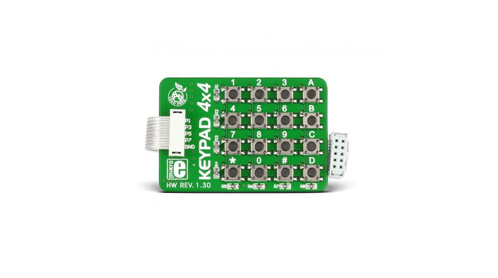 Brand-Rex Keypad 4x4 Board Development Board for Keypad 4x4 Board PID: MIKROE-86 for Numeric input in decimal or