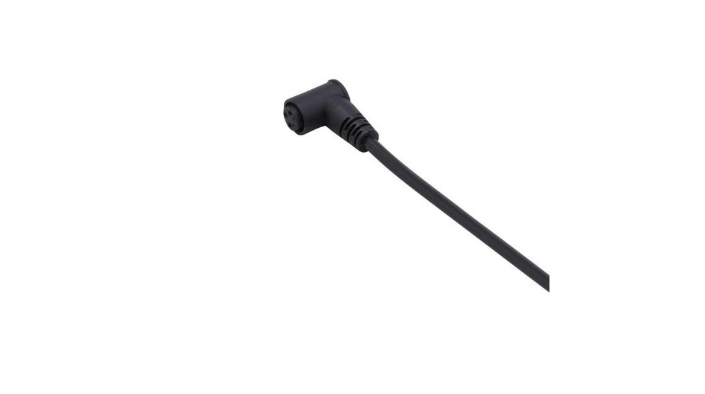ifm electronic Female 1 way M8 to Unterminated Unterminated Actuator/Sensor Cable, 2 m Conductors, 2m, IP65, Black
