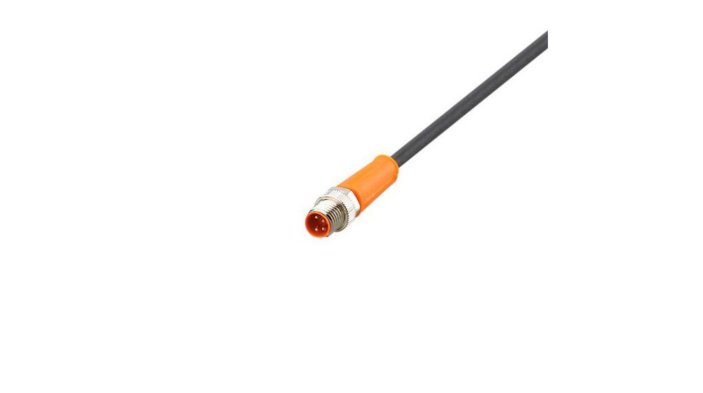 ifm electronic Male 4 way M8 to Male 4 way M8 Communication Cable, 20 m, Gerade Leiter, 20m, IP65 / IP67 / IP68 / IP69K, Schwarz
