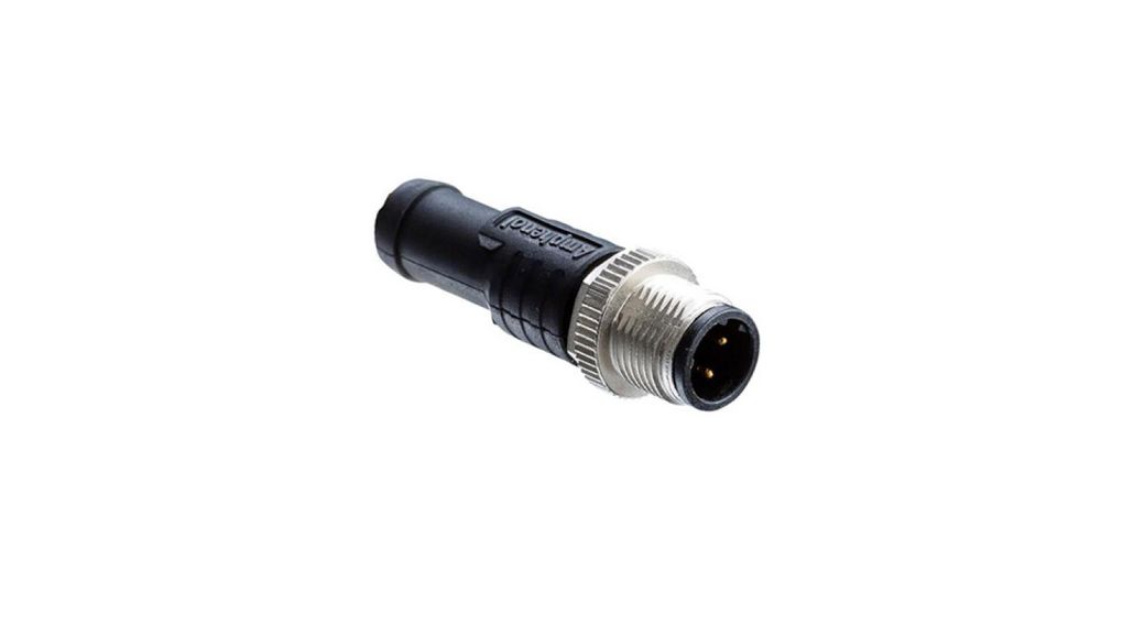 Industrial Circular Connector, 4 Contacts, Threaded, M12 Connector, Plug, Male, IP68, IP69K, M, Socket, 4 Contacts, 4A, 60V, IP68 / IP69K