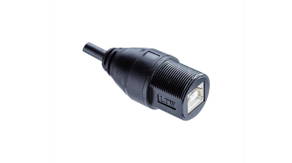Amphenol Industrial Straight, ThreadedMale- 1 Port Type USB Type A IP67 USB C ConnectorUSB 2.0, Stecker, Gerade