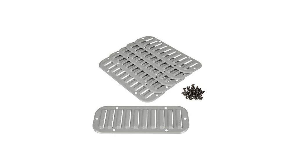 Schneider Electric Grey Steel Vent Grille, Parallel Slat, 345 x 148mm