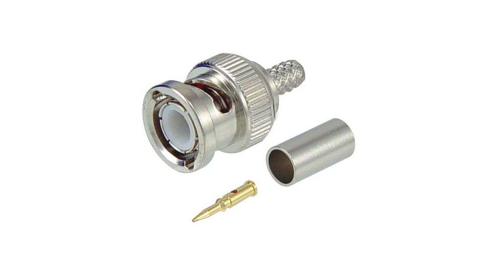ASM SeriesMale BNC, 50 Ohm, Straight BodyCrimp, Stecker, Gerade, 50Ohm, Crimp