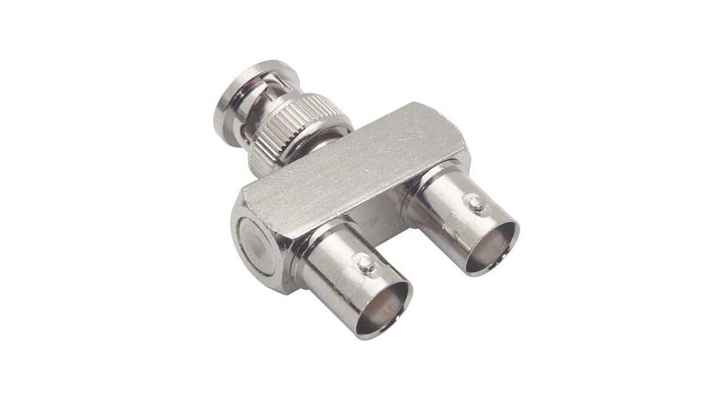 Straight 50 Ohm Coaxial AdapterMaleFemale, 50Ohm