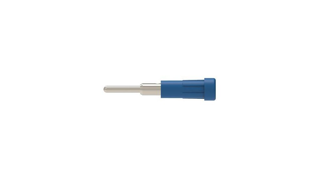 Blue Female Banana Connector, 2 mm Connector, Pin Termination, 60 V, Nickel Plating