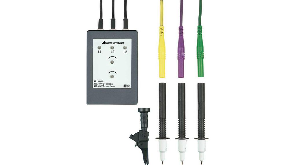 Gossen Metrawatt Phase Rotation Tester, 1000 Hz Max, 690V Max