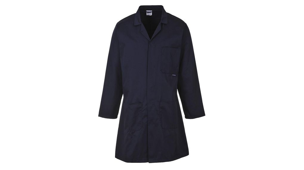 RS PRO Navy Men Reusable Lab Coat, 2XL