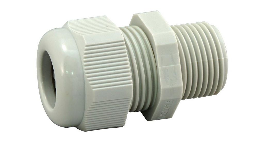 Grey Nylon Cable Gland, M25 Thread, 11mm min., 17mm max., M25