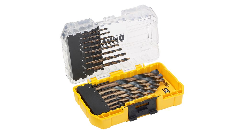 DeWALT 23-Piece Twist Drill Bit Set for Multi-Material, 12mm Max, 1mm Min, HSS-G Bits