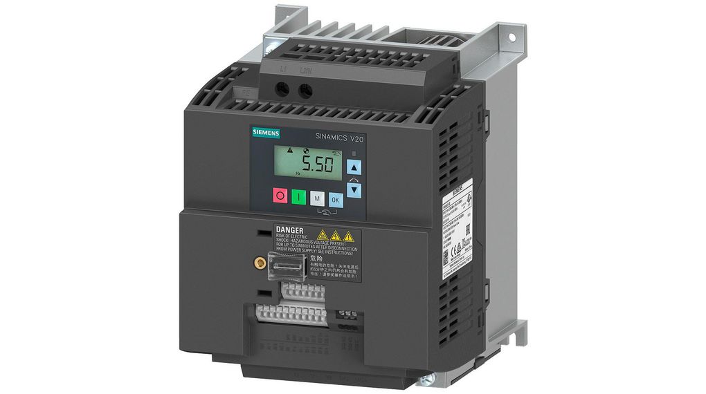 Inverter Drive, 2.2 kW, 3 Phase, SINAMICS V20 Series 240 V 7.5 A