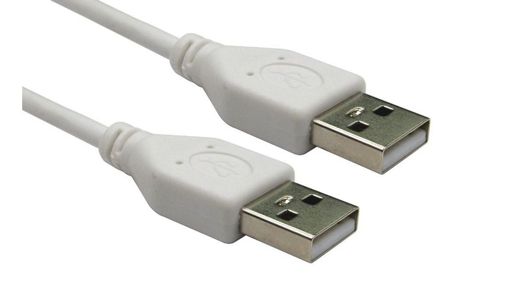 USB 2.0, Male USB A to Male USB A, 3m, 3m, USB 2.0, Svart