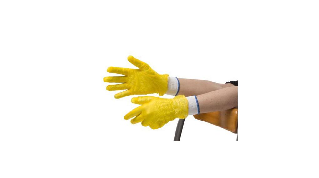 Yellow Powdered Vinyl Disposable Gloves, Size M, 200 per Pack, Lot de 200 pièces