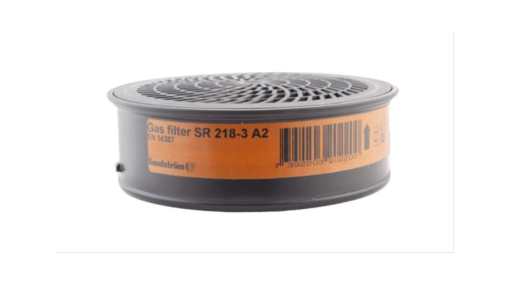 Sundstrom H02 gas- och ångfilter för användning med Sundstrom halvmasker och helmasker