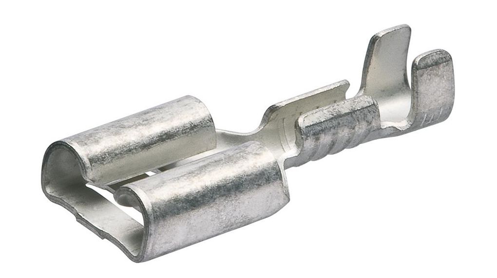 Knipex 97 99 Sliver Uninsulated Female Spade Connector, Blade Terminal Plug, 100 ST