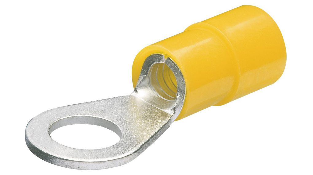 Knipex, 97 99 1 Insulated Ring Terminal, 10mm Stud Size, Yellow, Paket med 100 delar