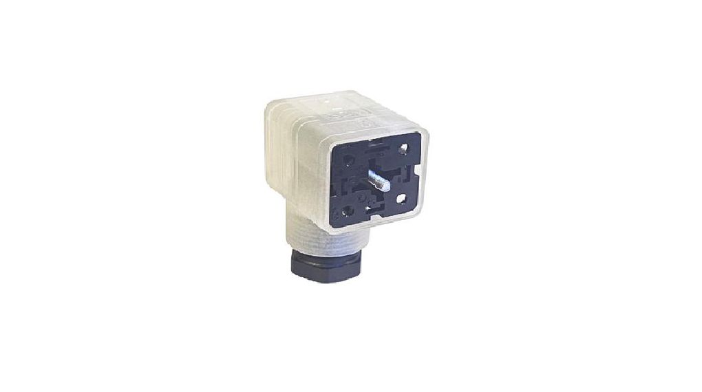 Hirschmann GDML 2P+E DIN 43650 A, Female Solenoid Valve Connector with Indicator Light, 24 V ac/dc Voltage