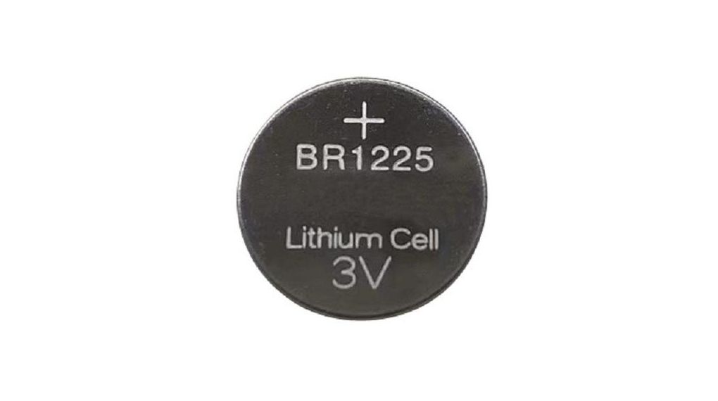 BR1225 Button Battery, 3V, 12mm Diameter, Single