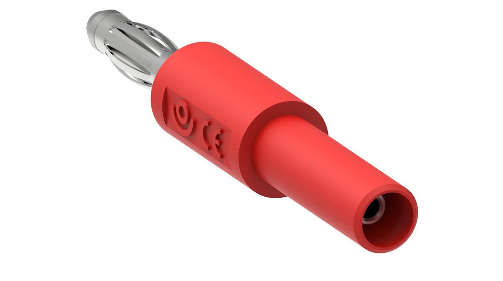 Electro PJP Red, Female to Male Banana adapter and Nickel Plated