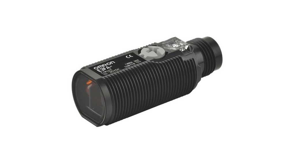 Omron Diffuse Photoelectric Sensor, Barrel Sensor, 100 mm Detection Range