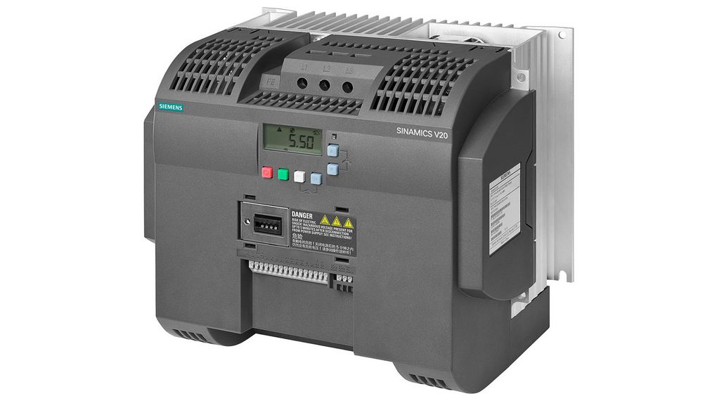 Siemens Inverter Drive, 15 kW, 3 Phase, 400 V ac, 31 A, SINAMICS V20 Series