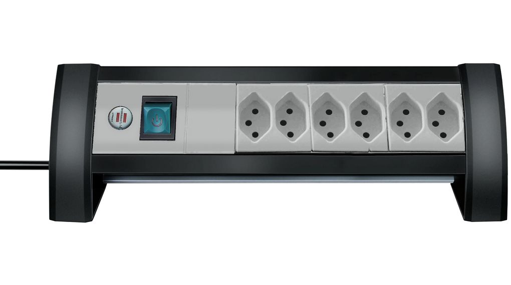 Multiprise Premium-Plus 6 prises avec interrupteur 3m - Brennenstuhl