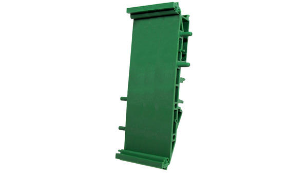 DIN Rail Support Base with Foot, Euro, 35x35x109mm, Green, Polyamide, IP20