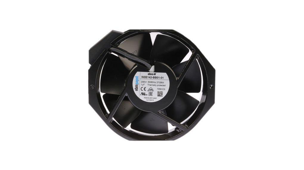 W2E142 Series Axial Fan, 230 V ac, AC Operation, 330m³/h, 25W, 120mA Max, 172 x 150 x 38mm